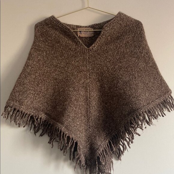 Poncho - Undyed Wool/Cotton - Picture 1 of 7